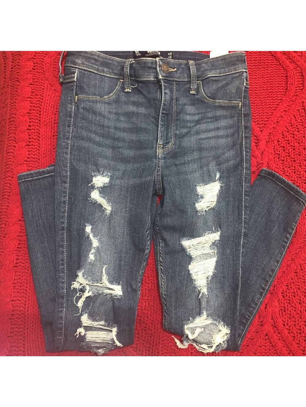 Hollister Jeans - High Rise Crop Jean Distressed Jean Legging W27 L24 Juniors 13